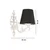 Opviq Zidna lampa Claire, 15x10x13cm, IP20, Crno-bela boje