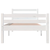 vidaXL Posteljni okvir bel iz trdnega lesa 100x200 cm