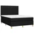 Vidaxl Box spring postelja z vzmetnico LED črna 140x200 cm blago