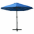 Vanjski suncobran s aluminijskim stupom 460 x 270 cm plavi