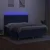 Vidaxl Box spring postelja z vzmetnico LED modra 180x200 cm blago