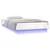 Vidaxl LED Posteljni okvir bel 75x190 cm trden les