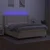 Krevet box spring s madracem LED krem 180x200 cm od tkanine