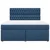 Vidaxl Box spring postelja z vzmetnico modra 180x200 cm blago