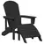 Vrtna stolica 2 pcs Crna 83 x 74 x 92 cm Polietilen