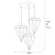 Opviq Luster Elmas-6296, 50 cm, 3xE27, Crni