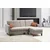 Atelier del Sofa Ugaona garnitura Polya 216x86x130cm Svetlosiva