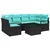 Set sofe 7 pcs Crna i Plava poliratan