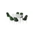 Hanah Home Set Trpezarijski sto i 6 stolica Zen, Zeleno-beli