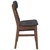 Vidaxl Jedilni stoli z blazinami 2 kosa Brown Solid Wood Rubber