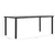 Blagovaonski stol crni i siva boja betona 200 x 100 x 75 cm MDF