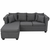 vidaXL Sofa u Obliku Slova L Tkanina 200x140x73 cm Tamno Siva