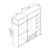 Hanah Home Garderober Kale-7519, 225x235x52 cm, Braon
