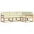 Set vanjskih sofa s jastukom 3 pcs Bijela i krem Poliester