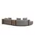 Atelier del Sofa Ugaona garnitura Gondol 105x70x105cm Siva