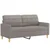 2-dijelni set sofa s jastucima smeđesivi od tkanine