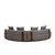 Atelier del Sofa Ugaona garnitura Gondol 105x70x360cm Siva
