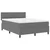 LED Box Spring Krevet Svijetlo siva i bijela. 140 x 190 cm