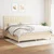 Vidaxl Box spring postelja z vzmetnico krem 200x200 cm blago