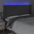 Vidaxl LED posteljno vzglavje temno sivo 203x16x118/128 cm blago