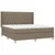 Vidaxl Box spring postelja z vzmetnico taupe 160x200 cm blago