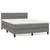 Vidaxl Box spring postelja z vzmetnico temno siva 140x200 cm blago