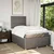 Vidaxl Box spring postelja z vzmetnico taupe 120x200 cm blago