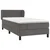 Vidaxl Box spring postelja z vzmetnico temno siva 100x200 cm žamet