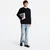 Pulover FRED PERRY Waffle Stitch Jumper Black L