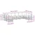 Set vanjskih sofa s jastukom 10 pcs Bijela i krem Poliester