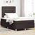 Vidaxl LED Box Spring Postelja Temno rjava 120 x 190 cm blago