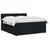 vidaXL Postelja boxspring z vzmetnico Črna 160 x 200 cm Blago