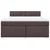 Vidaxl Box spring postelja z vzmetnico temno rjava 180x200 cm blago