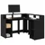 Stol s policom Crni hrast 130 x 130 x 91 cm Konstruirano drvo