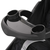 vidaXL Otroški voziček s 3 kolesi siv in črn