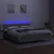 Vidaxl Box spring postelja z vzmetnico LED sv. siva 180x200 cm blago