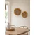 WallXpert set 2 boho zidna ukrasa od rafije DB0014, sa drvenim perlama, 30 i 20 cm