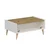 Hanah Home klub sto Mitra 9090, 90 cm, beli / Artisan