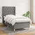 Vidaxl Box spring postelja z vzmetnico temno siva 80x200 cm blago