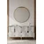 Hanah Home komoda Pega 150, 125 cm, bela / srebrna