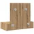 Vidaxl Toaletna mizica Rjava 83 x 40 x 70 cm Konstruiran les