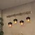 Brilagi - Luster na sajli WOOD GLASS 4xE27/60W/230V borovina/siva/zadimljeno braon