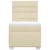 Vidaxl Box spring postelja z vzmetnico krem 90x190 cm blago