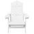 Vidaxl Vrtni stol Adirondack HDPE bel