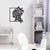 Wallity Zidna dekoracija MT - 016, 49 x 59 cm, Crna