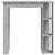 Barski stol s policom boja betona 102 x 50 x 103,5 cm drveni