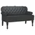 Chesterfield klupa Crna 119,5 x 64,5 x 75 cm Lažna koža