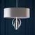 Endon 95216 - Luster na lancu 3xE27/10W/230V prečnik 60 cm siva