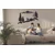WallXpert metalni zidni ukras 5260, motociklista u planinskom pejzažu sa šumom, 60 x 38 cm, crni