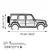 Wallity Zidna dekoracija Mercedes G-Class, 73 x 30 cm, Crna